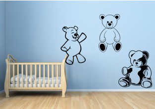 Dětské samolepky na zeď - Medvědí kamarádi