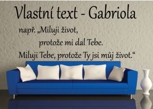 Samolepky na zeď-Vlastní text-Gabriola