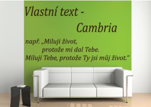 Samolepky na zeď-Vlastní text-Cambria