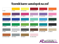 Vzorník barev - samolepky na zeď | AZsamolepky.cz